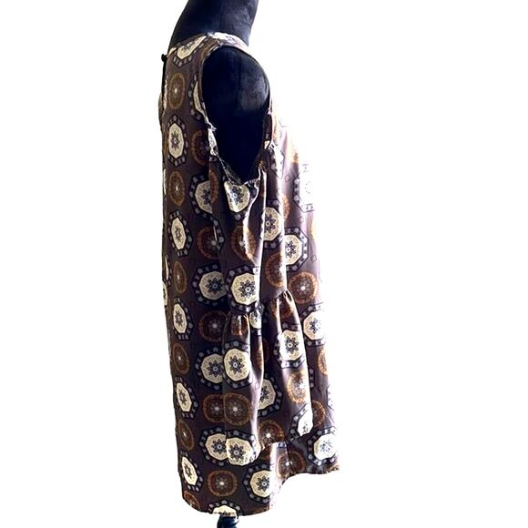 Ces Femme Mini‎ Dress Cold Shoulder Bell Sleeve Womens  L - Picture 8 of 12